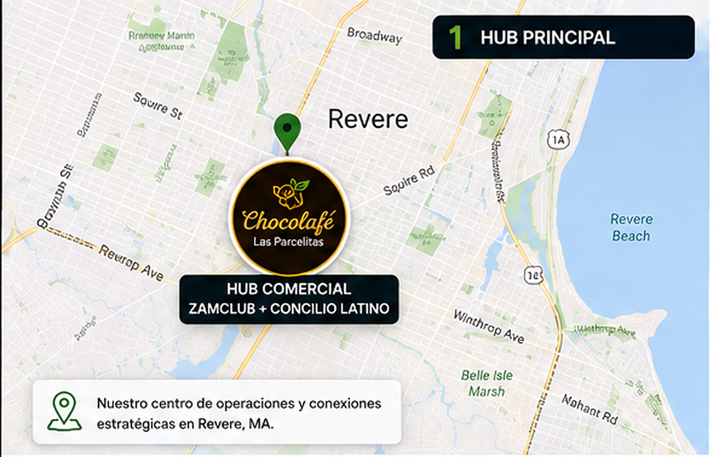 Hub principal de zamclub en Revere